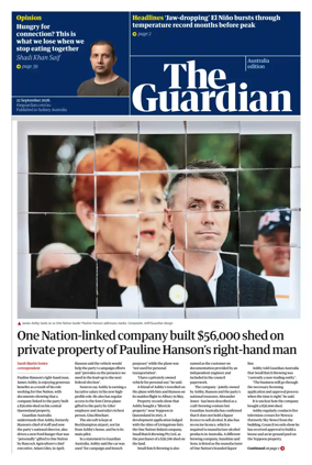 Cover of The Guardian Australia