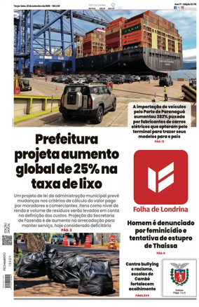 Cover of Folha de Londrina