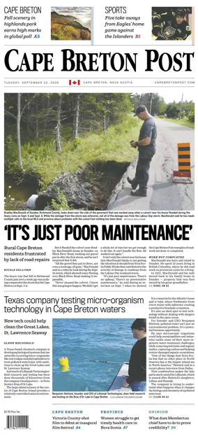 Cover of Cape Breton Post