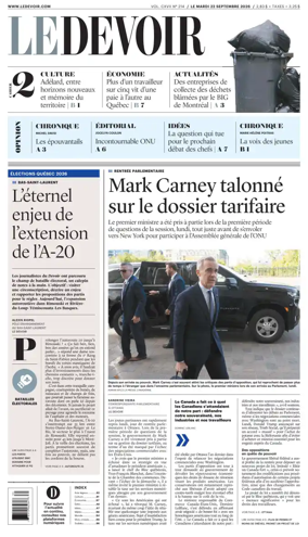 Cover of Le Devoir