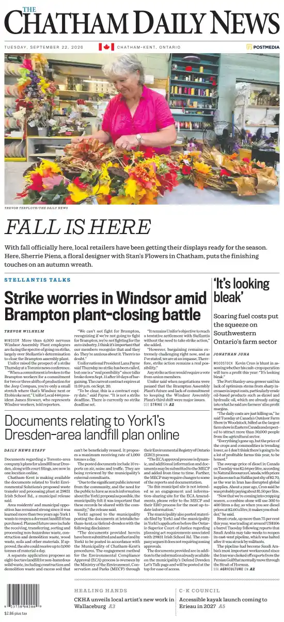 Cover of The Chatham Daily News