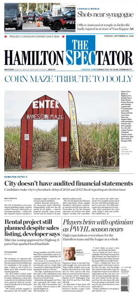 Cover of The Hamilton Spectator