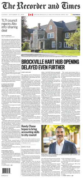 Cover of The Recorder & Times (Brockville)