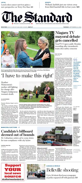 Cover of The Standard (St. Catharines)