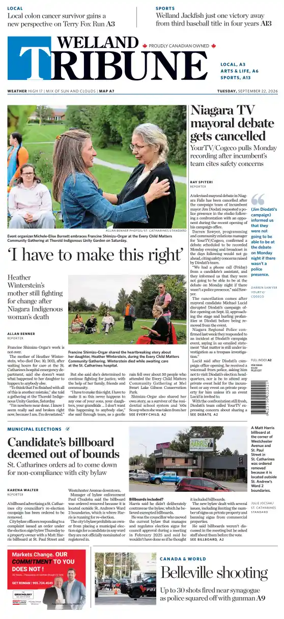 Cover of The Welland Tribune