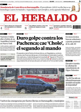 Cover of El Heraldo (Colombia)