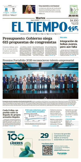 Cover of El Tiempo (Bogota)