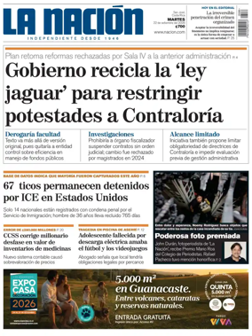 Cover of La Nacion (Costa Rica)