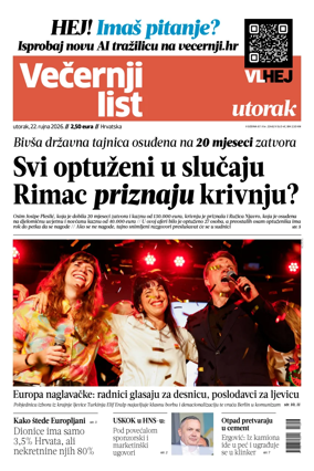 Cover of Vecernji list - Hrvatska