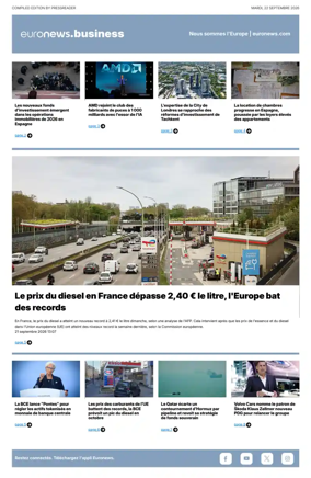 Cover of Euronews Business (French)