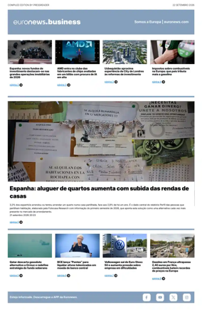 Cover of Euronews Business (Portuguese)