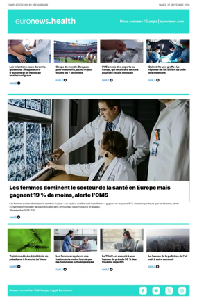 Cover of Euronews Health (French)
