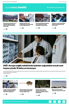 Cover of Euronews Health (Turkish) Compiled Edition