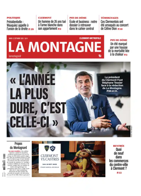 Cover of La Montagne (Clermont-Metropole)