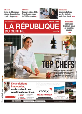 Cover of La Republique du Centre (Orleans - Loiret))