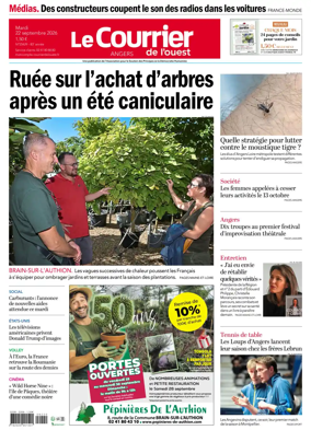 Cover of Le Courrier de l’Ouest (Angers)