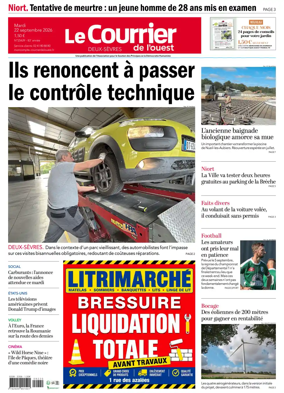 Cover of Le Courrier de l’Ouest (Deux-Sevres)