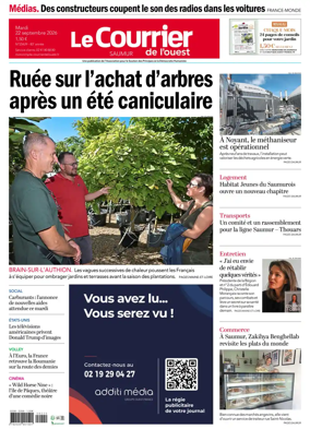 Cover of Le Courrier de l’Ouest (Saumur)