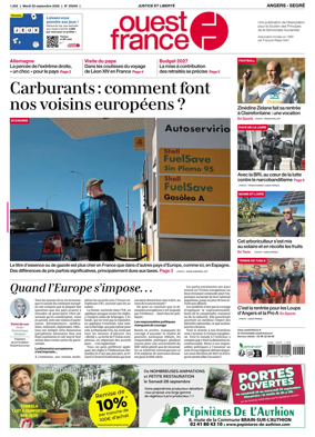 Cover of Ouest France (Angers / Segre)