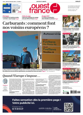 Cover of Ouest France (Cholet)