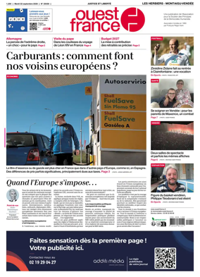Cover of Ouest France (Les Herbiers / Montaigu)