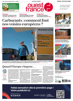Cover of Ouest France (Redon / Pays de Vilaine)