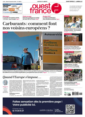 Cover of Ouest-France (Saint-Brieuc Lamballe)