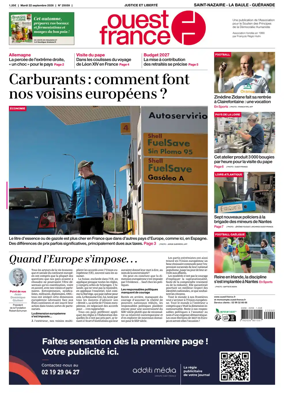Cover of Ouest France (Saint-Nazaire La Baule Guerande)