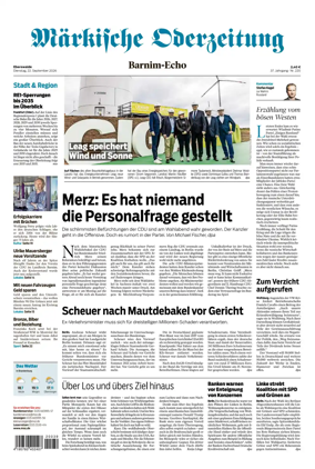 Cover of Markische Oderzeitung Eberswalde