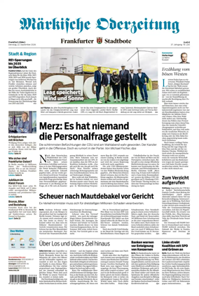 Cover of Markische Oderzeitung Frankfurt (Oder)