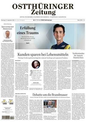 Cover of Ostthuringer Zeitung (Saale-Holzland-Kreis)