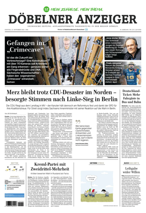 Cover of Sachsische Zeitung (Dobeln)