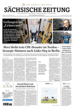 Cover of Sachsische Zeitung (Freital Dippoldiswalde & Osterzgebirge)