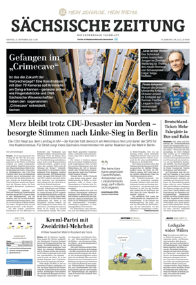 Cover of Sachsische Zeitung (Hoyerswerda)