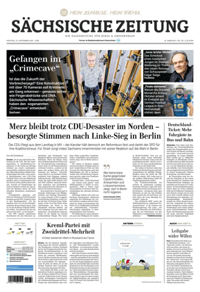 Cover of Sachsische Zeitung (Riesa & Grossenhain)