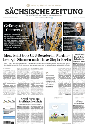 Cover of Sachsische Zeitung (Rodertal)