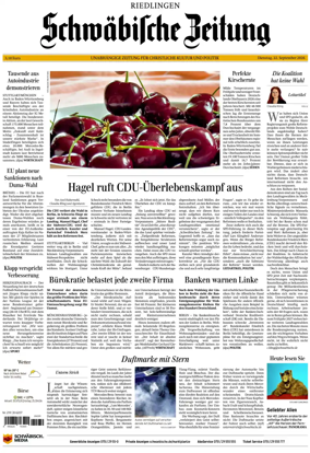 Cover of Schwabische Zeitung (Riedlingen)