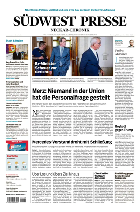 Cover of SUDWEST PRESSE - Neckar-Chronik