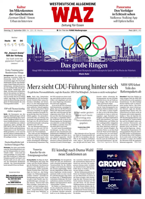 Cover of Westdeutsche Allgemeine Zeitung (Essen)