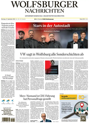 Cover of Wolfsburger Nachrichten (Wolfsburg-Gifhorn)
