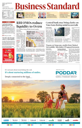 Cover of Business Standard