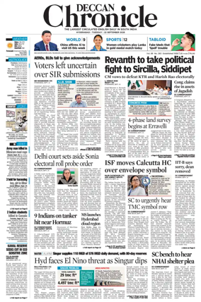 Cover of Deccan Chronicle