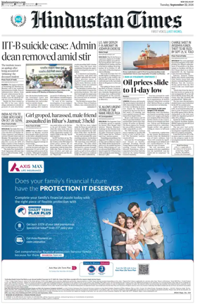 Cover of Hindustan Times (West UP)