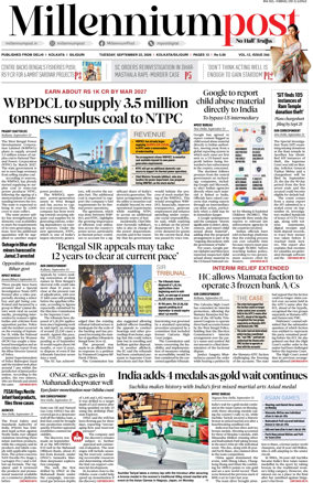 Cover of Millennium Post (Kolkata)