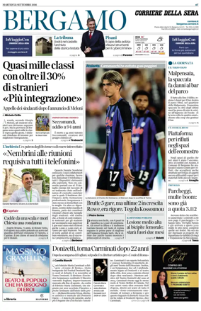 Cover of Corriere della Sera (Bergamo)