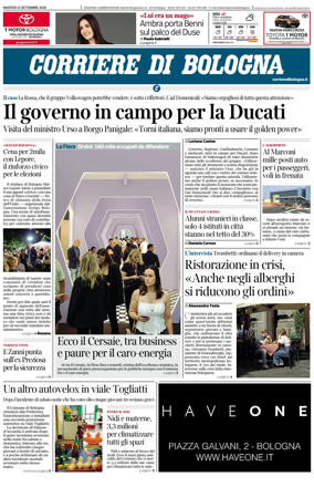 Cover of Corriere di Bologna