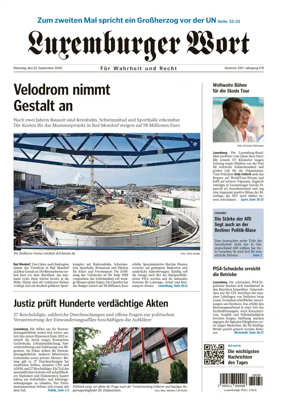 Cover of Luxemburger Wort