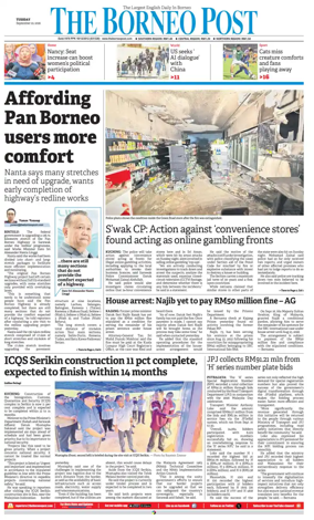Cover of The Borneo Post (Sarawak)