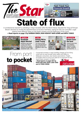 Cover of The Star Malaysia