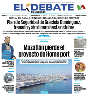 Cover of El Debate de Mazatlan